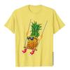 Funny Swinging Pineapple Swinger T-Shirt Prevailing Men T Shirt Simple Style Tops Shirts Cotton Vintage