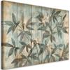 Canvas Print, Leaves And Stems On Pastel Background