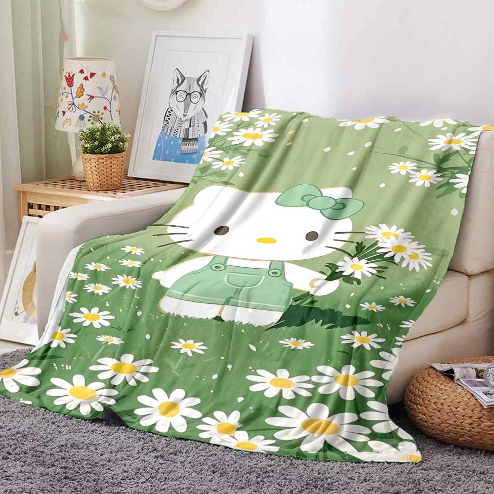 1 шт. Плед Hello Kitty Легкий фланелевый плед для дивана, кровати, путешествий, кемпинга, гостиной, офиса, дивана, кресла