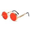 Trendy Unisex Polarized Steampunk Metal Vintage Sunglasses Fashion Thick Border Round Frame Eyeglasses UV400