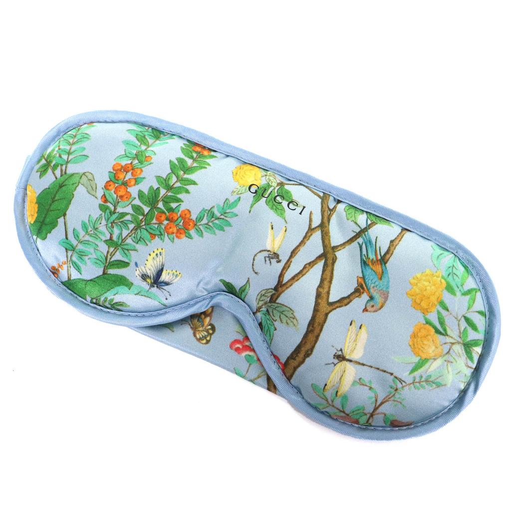 Pristine GUCCI Other Botanical Travel Set: Eye Mask, Air Pillow, and Slippers 3-Piece L Used