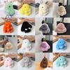 10Cm Mini Fluffy Real Pompon Bunny Keychain Women Girls Cute Plush Rabbit Gift