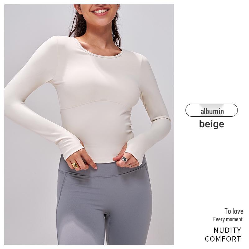 Женский приталенный топ для йоги с длинным рукавом - Коллекция Осень-Зима