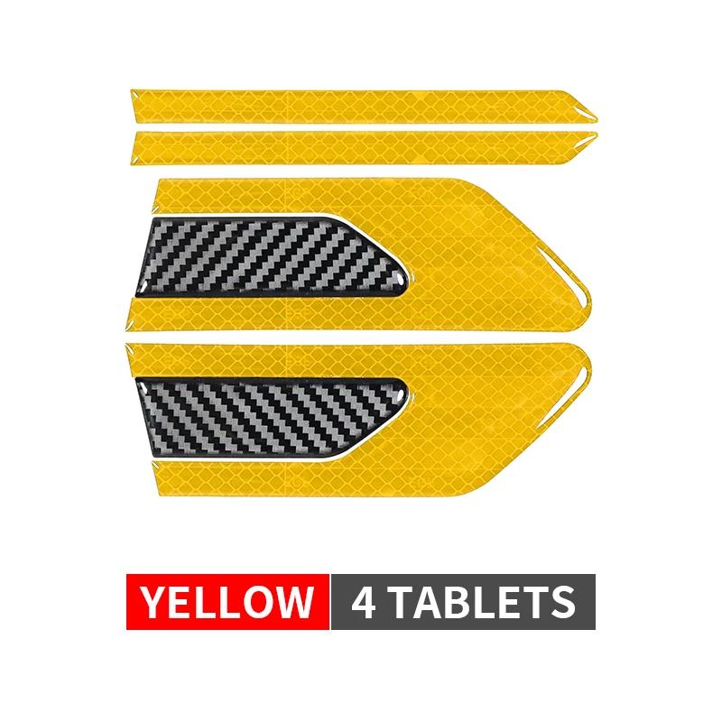 2 шт./компл. светоотражающая лента для безопасности грузовика, защитная лента для двери автомобиля, полосы для предотвращения столкновений, безопасные наклейки на отражатель