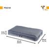 Matelas pour Chien - Ferplast - POLO - 65 x 40 x h 8 cm - Rembourrage Amovible - Gris