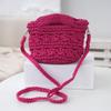 Spring/Summer Fashion Solid Color Small Handbag Art Retro Woven Shoulder Bag Hollow Mini Cute Crossbody Bucket Bag CLE