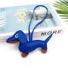 PU Leather PU Leather Hanger Dog Bag Pendant Cute Dachshund Keychain  Women