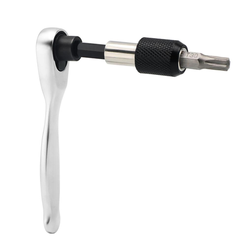 Bicycle Ratchet Spanner Set Quick Release Socket Repair Tools 1/4 Allen Key Wrench Screwdriver Hand Tool