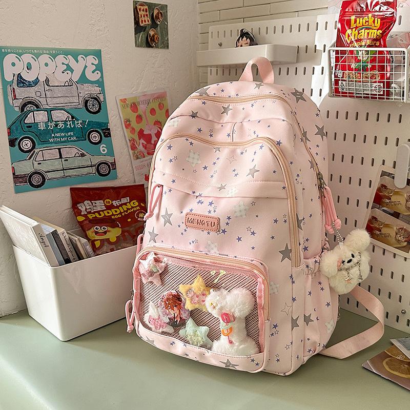 Large Capacity Fresh Girl Backpack New Junior High School High School Student Schoolbag Niche Backpack