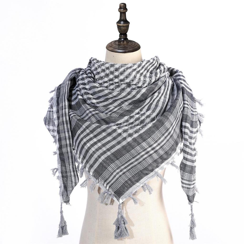 Popular Men's Arafat Keffiyeh with Tassels – Hot Middle East Style, In Stock