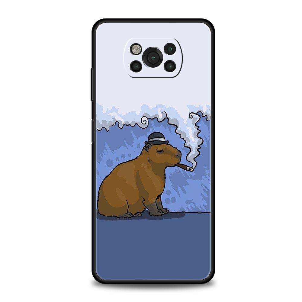 Cute Capybara For Xiaomi Poco X5 Pro Phone Case For Poco X4 X3 NFC F5 Pro F4 F3 GT M5 M4 Pro 5G M3 C51 C50 C55 Silicone Cover