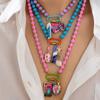 Handmade Beaded Necklace Starfish Shell Charm Multi-Layer Necklace Boho Necklace  Jewelry Gifts