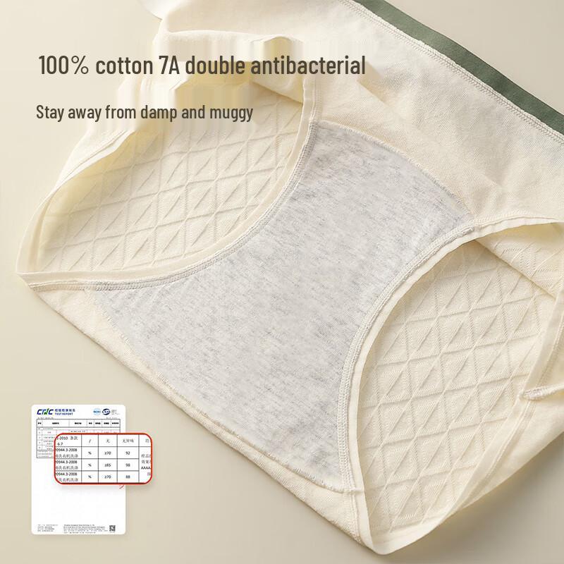 Xue Qian Man Women's 7A Antibacterial Seamless Cotton Briefs