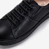 Young Age Women Goat Leather Lightweight Bumpy Sneakers Black