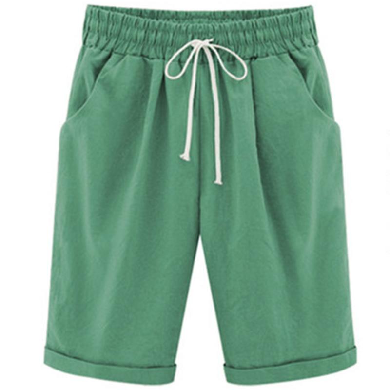 Plus Size Women Summer Casual Shorts Loose Cotton Sports Pants Breathable Comfy Short Pant