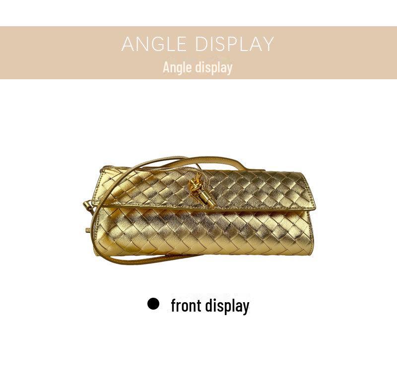 2024 Spring Hand-Woven Crossbody Baguette Bag - European & American Fashion Style