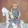 BZDOLL 55CM 3D-Paint Skin Soft Silicone Reborn Baby Doll Have Blood Vessels 22 Inch Blonde Lisa Dress Up Like Real Bebe Girl Toy