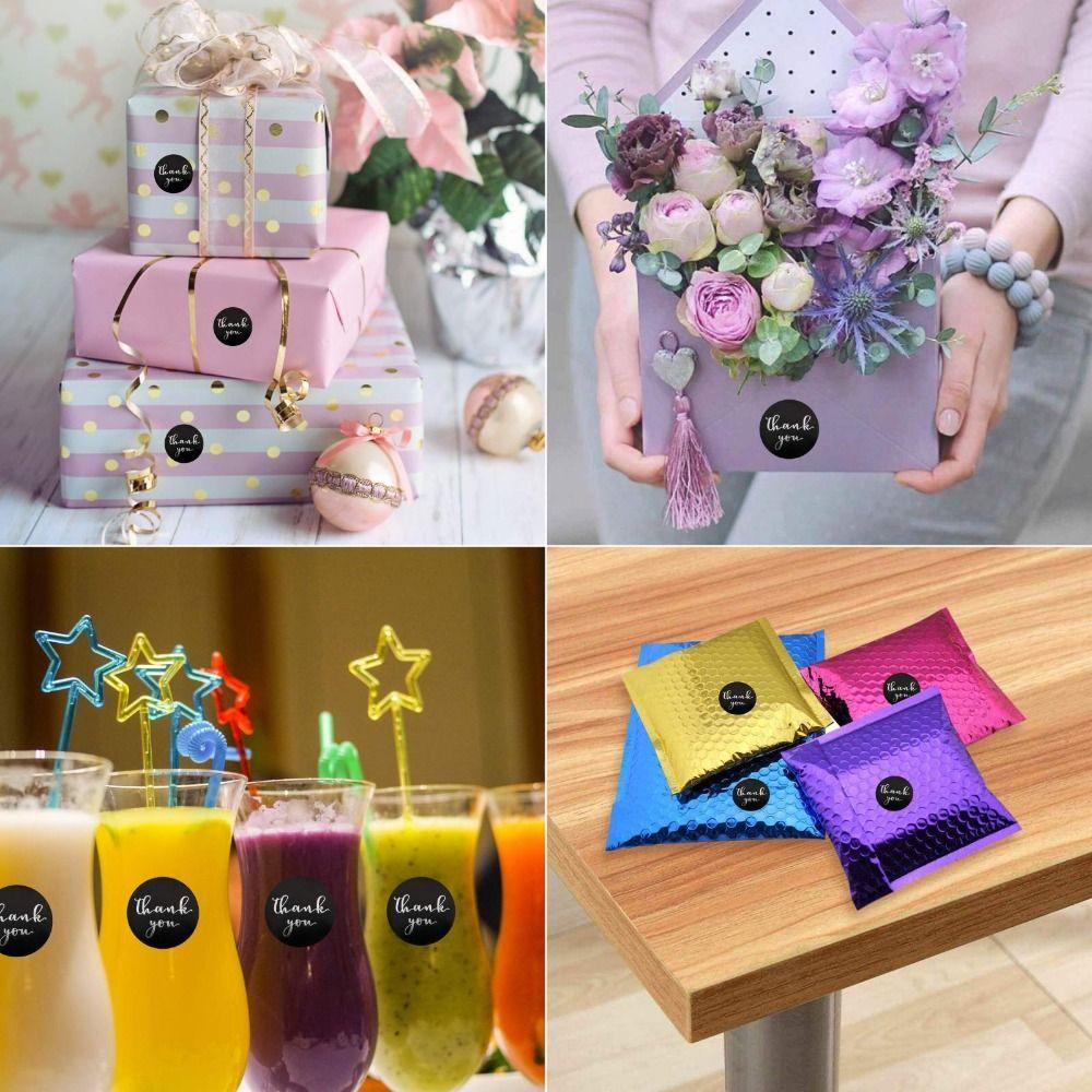 Round Self-Adhesive Labels 500 Pcs Label Stickers Roll Thank You Stickers Labels Birthdays