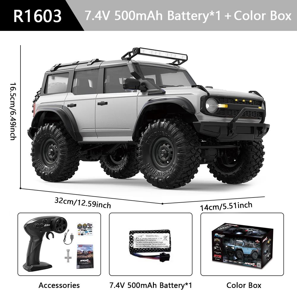 HB R1601 Радиоуправляемая машина 1:16 2.4G 4WD Внедорожные автомобили с дистанционным управлением со светодиодной подсветкой, грузовики-краулеры, модель транспортного средства для лазания, игрушки для детей и взрослых