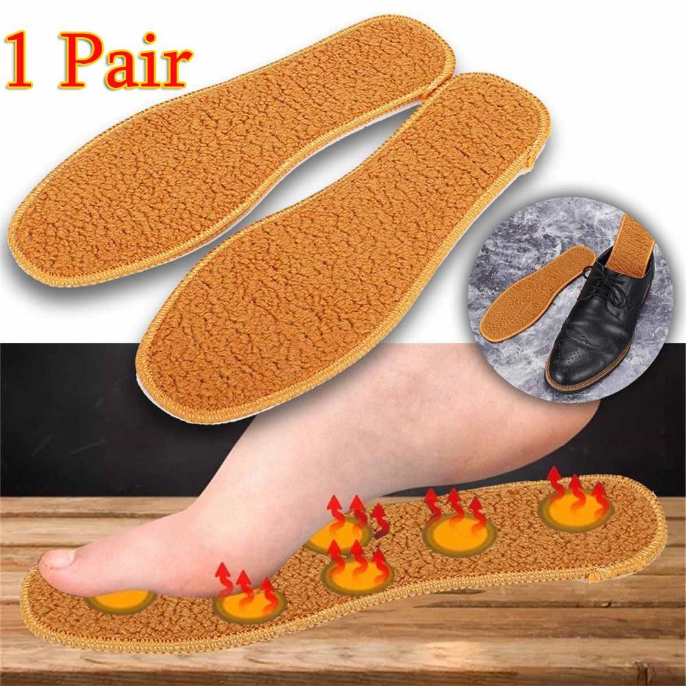 Shock Absorbing Keep Warm Winter Thermal Insulation Cashmere Pad Alpaca Plush Insoles Wool Thicken