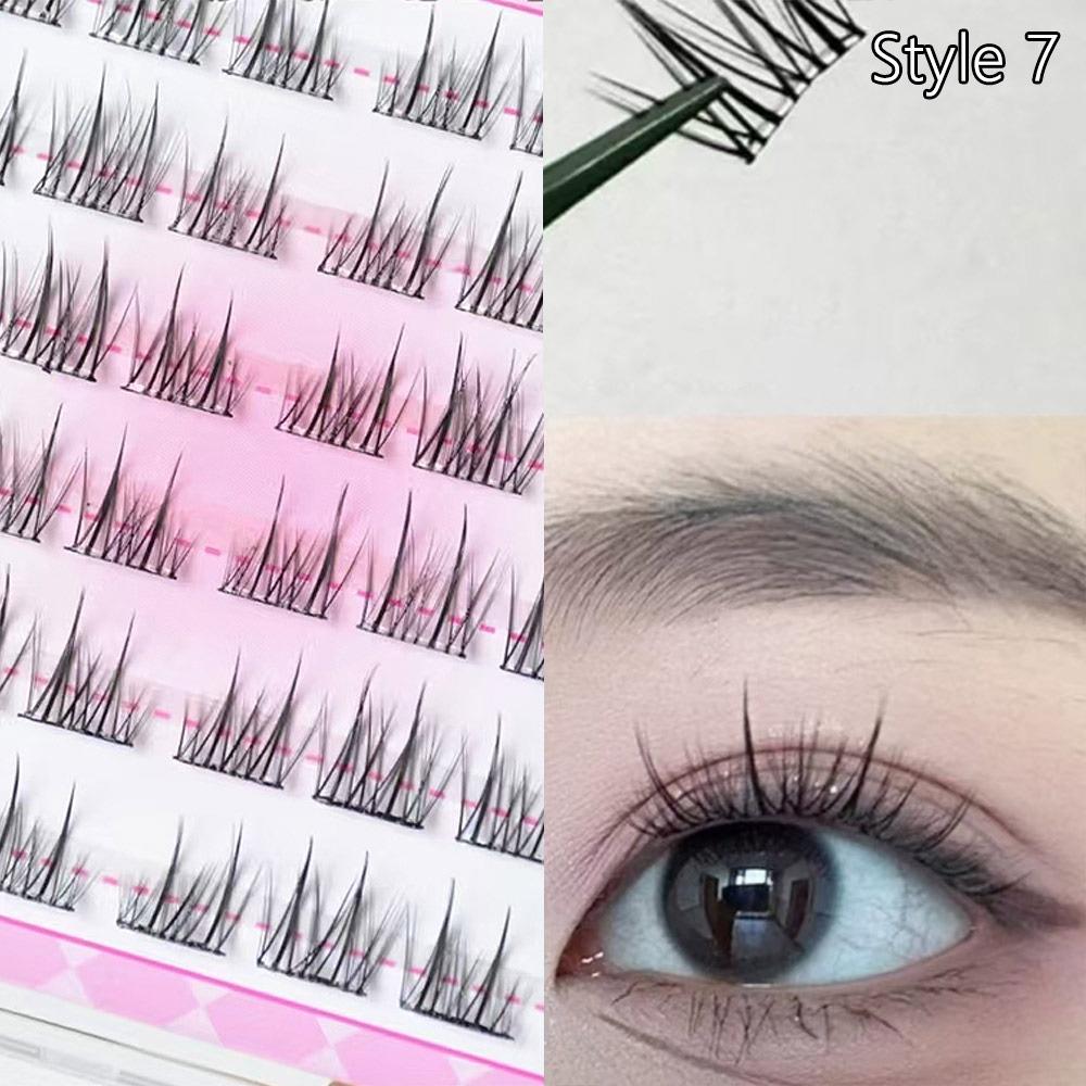 Natural Look Glue-free False Eyelashes Press On Segmented Eyelashes  Women's Beauty