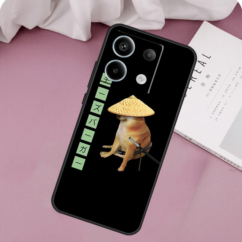 Funny Cheems Doge Case For Xiaomi Redmi Note 14 13 12 11 10 9 Pro 11S 12S Redmi 14C 10C 12C 13C 15C 15 Cover