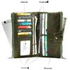 Marlonte Women's High-End Retro Leather Wallet & Clutch - Anti-Magnetic, Multifunctional Long Design In Top Layer Cowhide