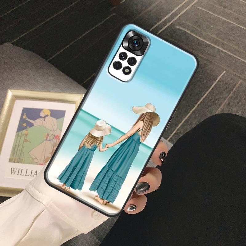 Чехол 'Мама и Дочь' для Xiaomi Redmi Note 13 14 Pro 9 10 11 12 Pro 10S 11S 12S Redmi 13C 10C 12C 14C