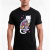 Mob Cat Tshirt Summer Casual Cotton Tee Oversized Streetwear Tops Vintage Graphic Print Loose Fit Short Sleeve 100 Cotton