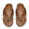 Outdoor Men's Fashion Brand Cowhide Comfortable Soft Bottom Flip Flops Summer Classic Style Men's Breathable Anti Slip Slippers
