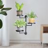 Yousheng Rotating Wall Plant Stand Window Plant Display Stand Potted Plant Holder 3 Tiered Floating Plant Shelf for Home Houseplants