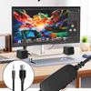 1 Pair of Portable Mini Speakers for Desktops and USB Compact PC Speakers with 3D Surround Sound Laptops, Powered,