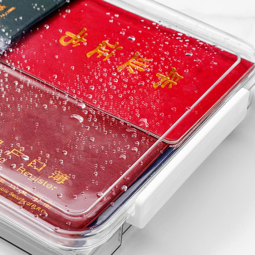 Plastic File Storage Box A4 Size Clear Stackable Organizer Container Documents Certificates Scrapbook Craft Art