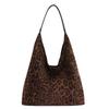 Leopard print bag women's 2025 new autumn and winter light luxury niche high-end tote bag large-capacity commuter shoulder bag