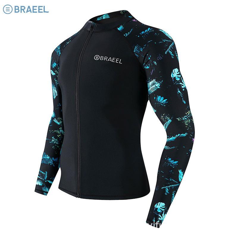 Mens UV Protection Rash Guard Set Long Sleeve Top Pants Quick Dry Snorkeling Diving Suit Water Sports