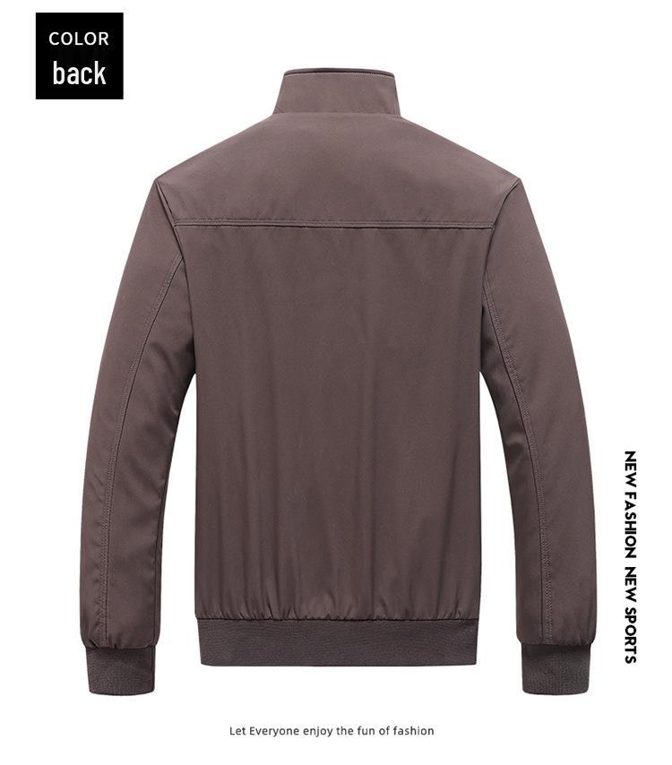 Мужская повседневная легкая однотонная куртка, весна и осень, доступен большой размер