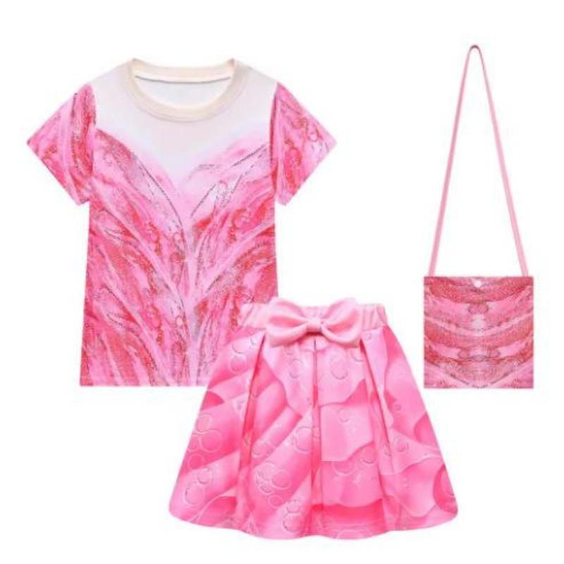 European And American Halloween Magic Wicked Witch Cos Glinda Pink Dress Wedding Dress Evening Dress Girls Performance Dress
