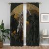 Элегантные шторы для комнаты, 2 шт., шторы Vikings Odins Ravens Muninn для спальни, перегородки, шторы для гостиной, кухни