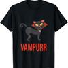 Вампурр Кот Смешной Хэллоуин Костюм Котенок Вампир Дракула Футболка1