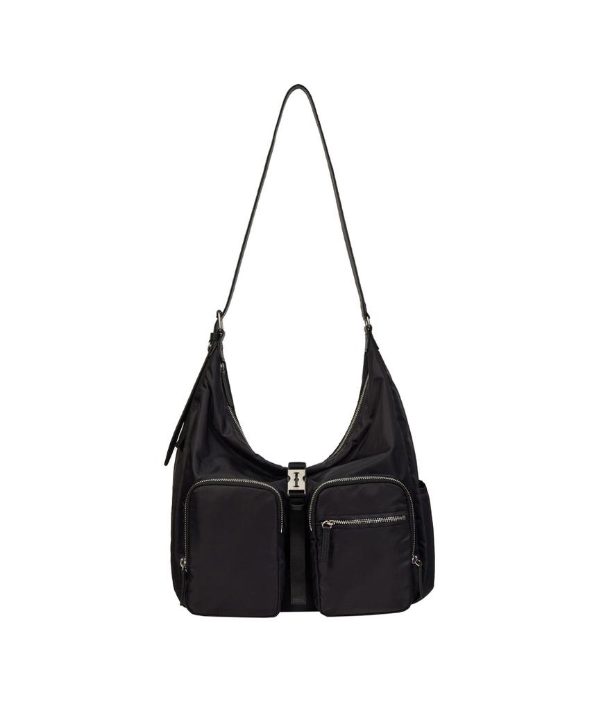 Vunque Hey Double Pocket Hobo M (Hey Double Pocket Hobo Medium) Black