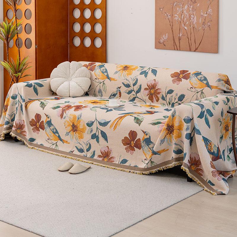 Funda Sofa Home Синель Гавайи Цветок Диван Коврик Пледы Всесезонный Кемпинг Пикник Чехол Диван Чехол