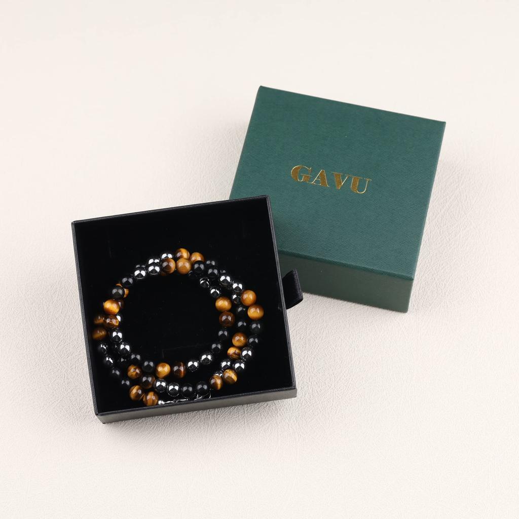 6 мм гематит тигровый глаз обсидиан ожерелье 50 см [GAVU] мужское