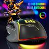 10 Key Wired Gaming E-sports Mouse Macro Programming, 13 RGB Lighting Modes, 6-speed 12800dpi