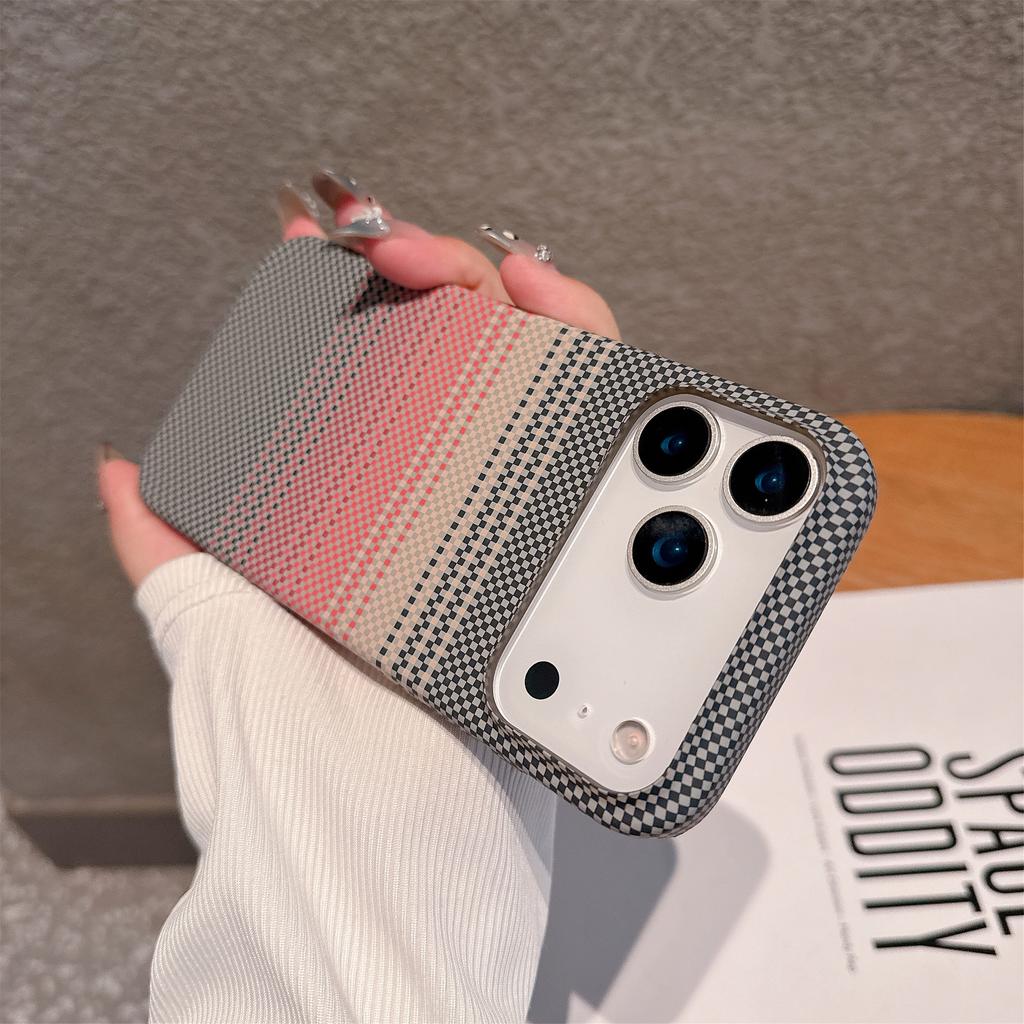 Пластиковый тонкий матовый чехол с текстурой углеродного волокна для iPhone 17 Air 16 15 14 13 12 11 Plus Pro Max, цветная splicing, жесткий бампер