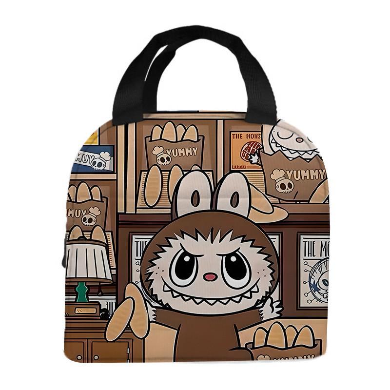 Labubu Cartoon Lunch Tote: Insulated Aluminum Foil Bento Bag for Students 5371