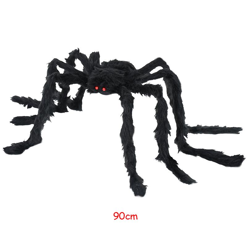 Horror Giant Black Plush Spider Halloween Party Decoration Props Kids Children Toys Haunted House Decor