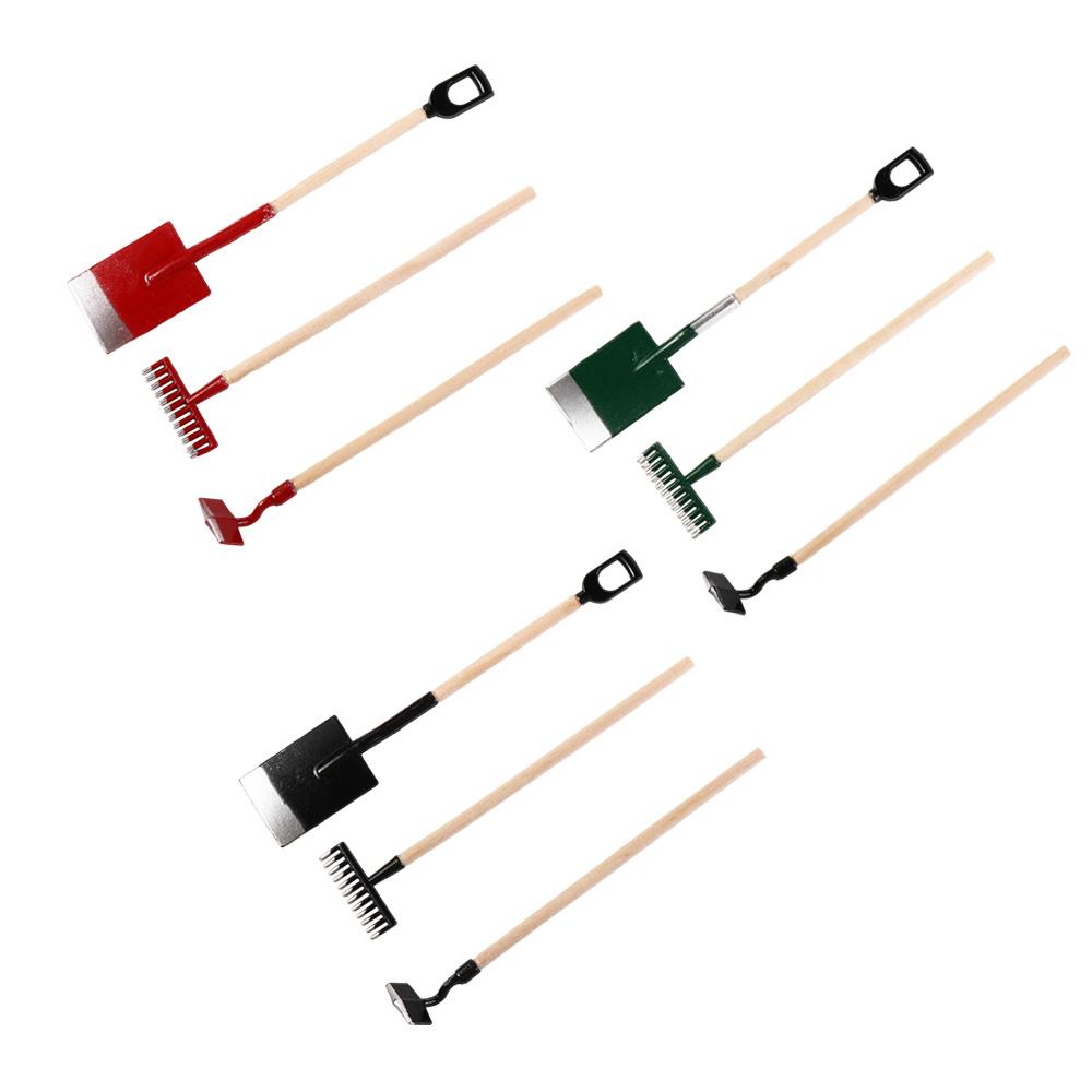 Decoration Home Decor Dollhouse Miniature Farming Tools Shovel Hoe and Pitchfork Simulation Shovel
