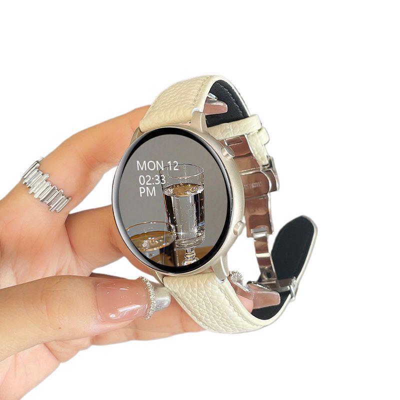 Women's Multifunctional Smartwatch with Offline Payment, Genuine Leather Strap, Bluetooth Call, Sports Features - Model CY700