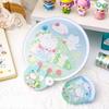 Folding Round Collapsible Pocket Fan Mini Cute Handheld Fan Portable Cartoon Pattern Foldable Fan