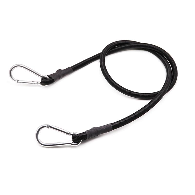 100cm 10mm Diameter Elastic Rope Bungee Cords Rubber Strong Shock Bungee Cord Tie Down with Carabiner Hook